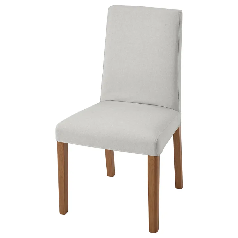 IKEA BERGMUND БЕРГМУНД, стул, имит. дуб / орста светло-серый 993.877.38 фото №1