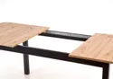 Кухонний стіл розкладний HALMAR FLORIAN 160-228x90 см, стільниця - дуб артисан, ніжки - чорні фото thumb №4