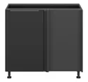 BRW Кухонный угловой шкаф Sole L6 правый черный матовый встраивается в угол 105x82 см, черный/черный матовый FM_DNW_105/82/60_P/B-CA/CAM фото thumb №1