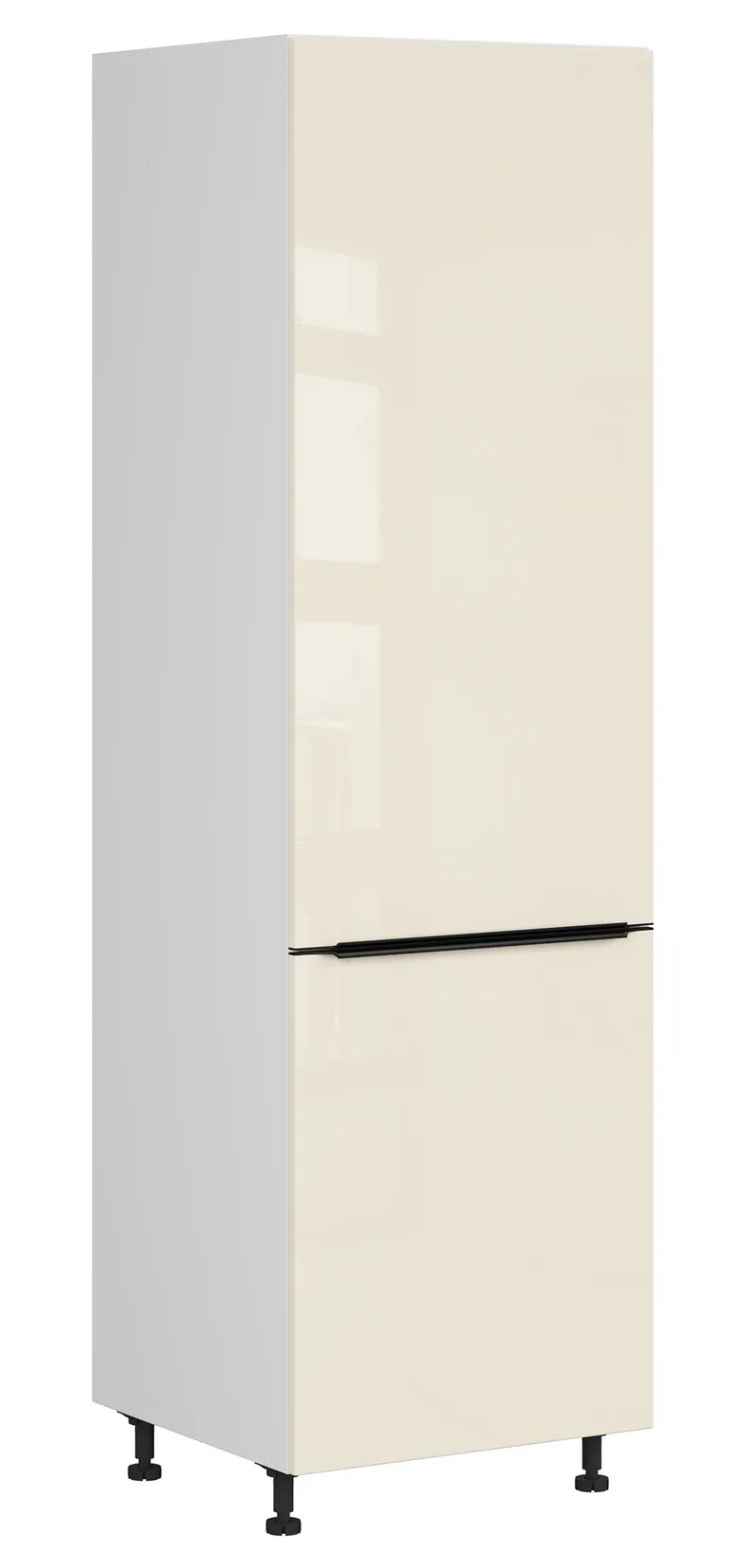 BRW Кухонный шкаф для встроенного холодильника Sole L6 60 см правый магнолия жемчуг, альпийский белый/жемчуг магнолии FM_DL_60/207_P/P-BAL/MAPE фото №2