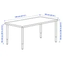 IKEA LAGKAPTEN ЛАГКАПТЕН / OLOV ОЛОВ, письмовий стіл, білий / чорний, 120x60 см 194.167.73 фото thumb №8