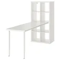 IKEA KALLAX КАЛЛАКС / LAGKAPTEN ЛАГКАПТЕН, стол, комбинация, белый, 77x179x147 см 094.816.84 фото thumb №1