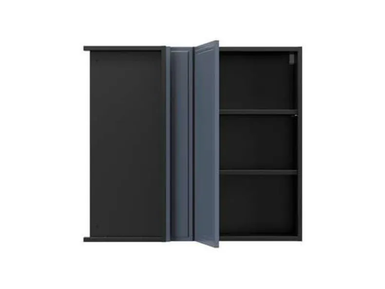 BRW Угловой верхний кухонный шкаф Верди левый мистик матовый строит угловой 80x72 см, черный/матовый FL_GNW_80/72/35_L/B-CA/MIM фото №3