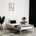 Кровать односпальная металлическая MEBEL ELITE GRIFFIN, 90x200 см, Белый фото thumb №2