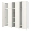 IKEA PLATSA ПЛАТСА, гардероб, 12 дверцят, білий / ФОННЕС білий, 240x57x251 см 394.249.51 фото thumb №1