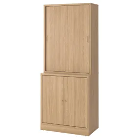 IKEA TONSTAD ТОНСТАД, комбинация для хран с раздв дверц, дуб, 82x47x201 см 995.150.62 фото