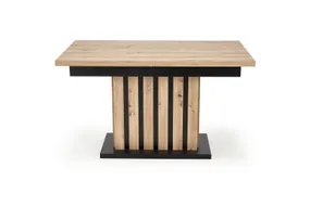 Розкладний стіл HALMAR LAMELLO 130-180/80 см дуб артізан/чорний фото