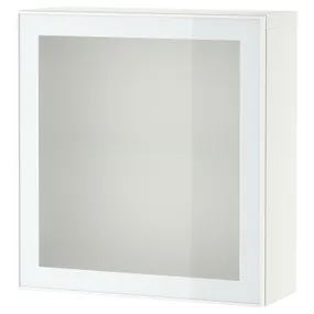 IKEA BESTÅ БЕСТО, комбинация настенных шкафов, белое стекловик / белое / светло-зеленое матовое стекло, 60x22x64 см 994.891.95 фото