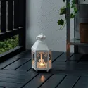 IKEA KRINGSYNT КРІНГСЮНТ, ліхтар для свічки-таблетки/прим/вул, білий, 21 см 705.097.02 фото thumb №2