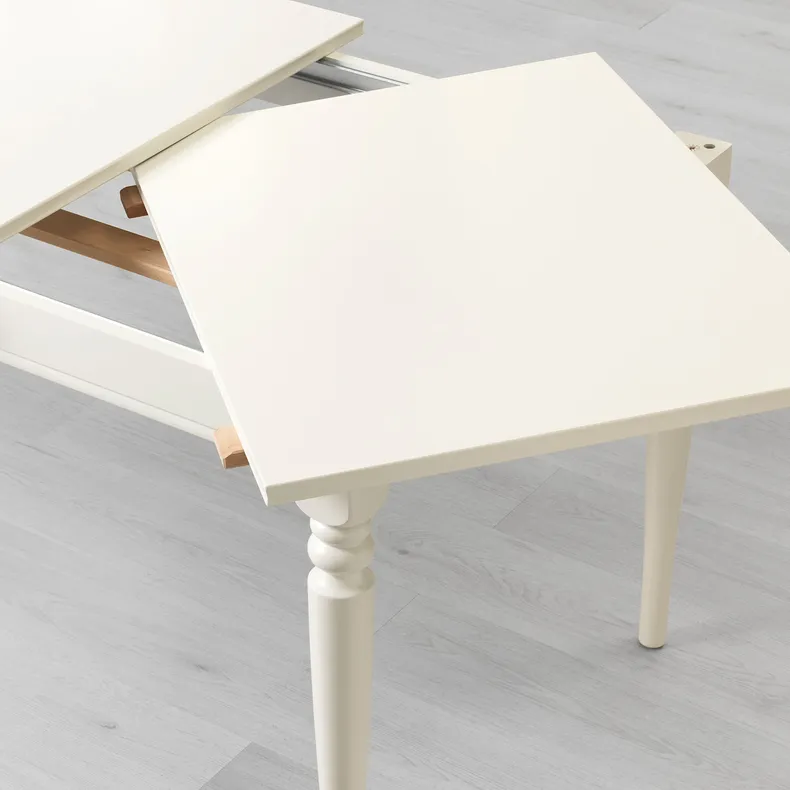 IKEA INGATORP ІНГАТОРП / DANDERYD ДАНДЕРЮД, стіл+4 стільці, білий білий / ВІССЛЕ сірий, 155 / 215 см 894.839.62 фото №3