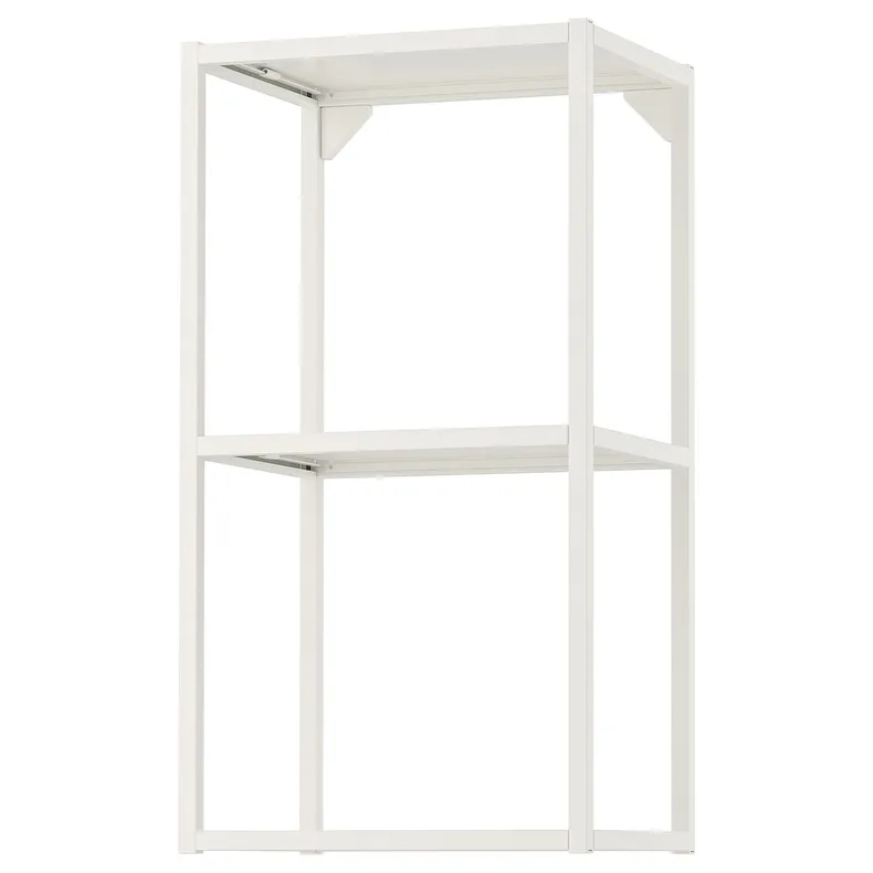 IKEA ENHET ЕНХЕТ, настінний каркас з поличками, білий, 40x30x75 см 904.489.44 фото №1