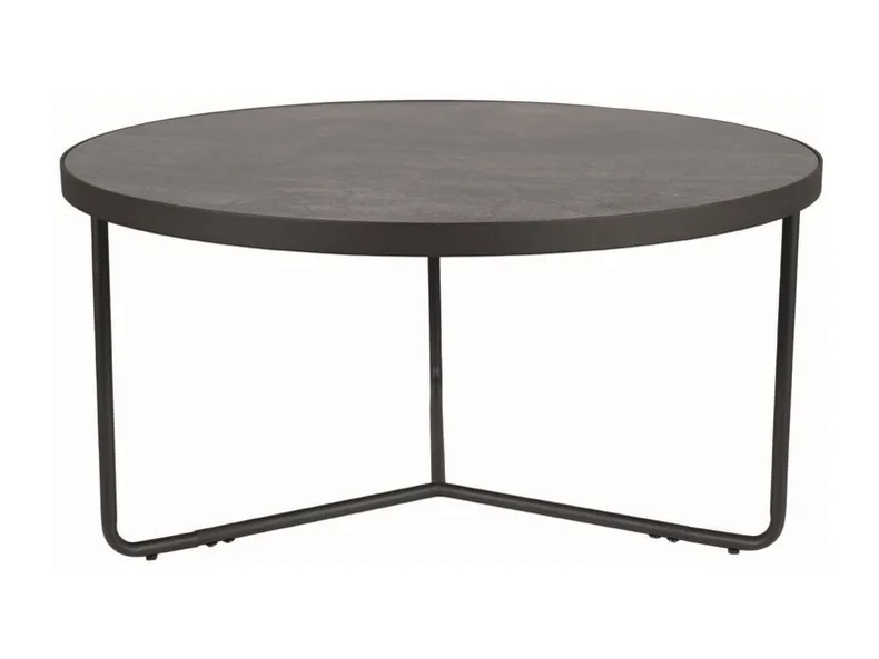 Журнальний стіл SIGNAL ANTILA, сірий (ефект каменю) / чорний, 80х40 см фото №1