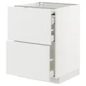 IKEA METOD МЕТОД / MAXIMERA МАКСИМЕРА, напольный шкаф с выдвиж панелью / 3ящ, белый / Стенсунд белый, 60x60 см 294.334.61 фото thumb №1