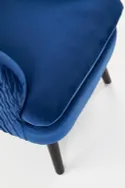 Кресло мягкое HALMAR RAVEL темно-синий/черный фото thumb №8