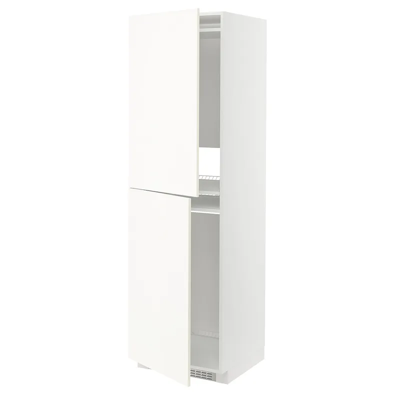 IKEA METOD МЕТОД, висока шафа для холодильнка / морозил, білий / ВАЛЛЬСТЕНА білий, 60x60x200 см 495.073.47 фото №1