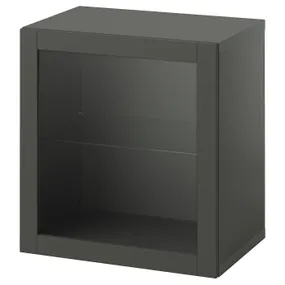 IKEA BESTÅ БЕСТО, секція полиць із дверцятами, темно-сірий / СІНДВІК темно-сірий, 60x42x64 см 795.357.73 фото