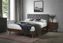 Кровать двуспальная HALMAR CASSIDY 160x200 см серый фото thumb №2