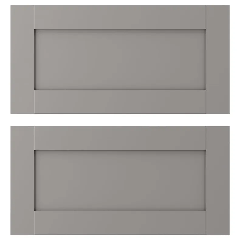 IKEA ENHET ЕНХЕТ, фронтальна панель шухляди, сіра рамка, 60x30 см 004.576.74 фото №1