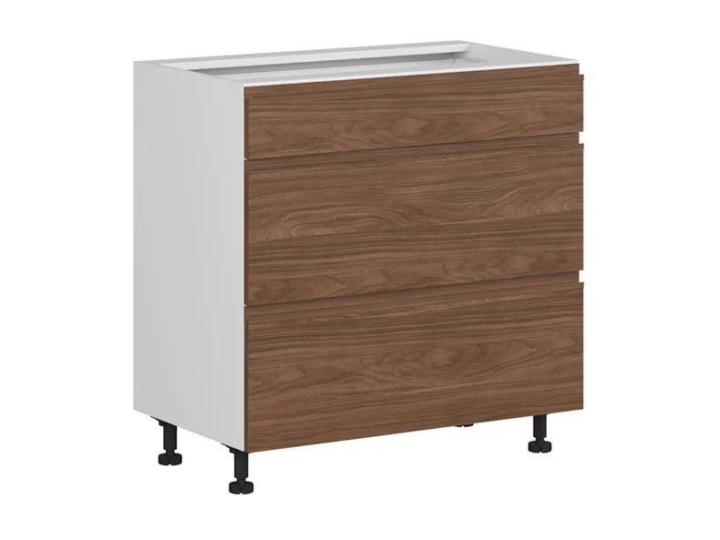 BRW Кухонный базовый шкаф Sole 80 см с выдвижными ящиками lincoln walnut, орех линкольн FH_D3S_80/82_2SMB/SMB-BAL/ORLI фото №4
