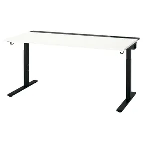 IKEA MITTZON МІТТЗОН, письмовий стіл, білий / чорний, 160x80 см 995.290.83 фото