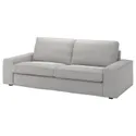 IKEA KIVIK КИВИК, чехол на 3-местный диван, Талмира белая/черная 505.171.47 фото thumb №1