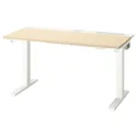 IKEA MITTZON МІТТЗОН, стіл регульований, електричний okl береза / білий, 120x60 см 695.264.82 фото thumb №2