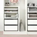 IKEA KOMPLEMENT КОМПЛЕМЕНТ, шухляда, скляна фронтальна панель, білий, 75x58 см 102.466.95 фото thumb №2