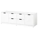 IKEA NORDLI НОРДЛІ, комод із 6 шухлядами, білий, 160x54 см 492.766.29 фото thumb №1