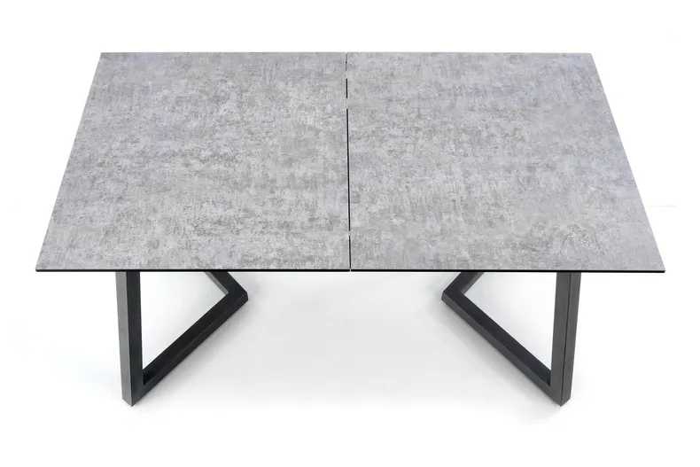 Обідній стіл розкладний HALMAR TIZIANO 160-210x90 см, стільниця - світлий сірий / темний сірий, ніжки - темний сірий фото №16