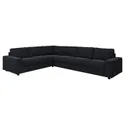IKEA VIMLE ВІМЛЕ, чохол для кутового дивана, 5-місний, з широкими підлокітниками / Saxemara чорно-синій 694.242.33 фото thumb №2