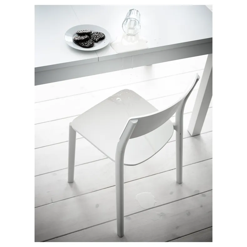 IKEA JANINGE ЯНІНГЕ, стілець, білий 002.460.78 фото №6