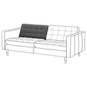 IKEA LANDSKRONA ЛАНДСКРУНА, подушка спинки д / 3-местного дивана, Окрашенная в темно-серый цвет запасная часть 004.980.28 фото thumb №1