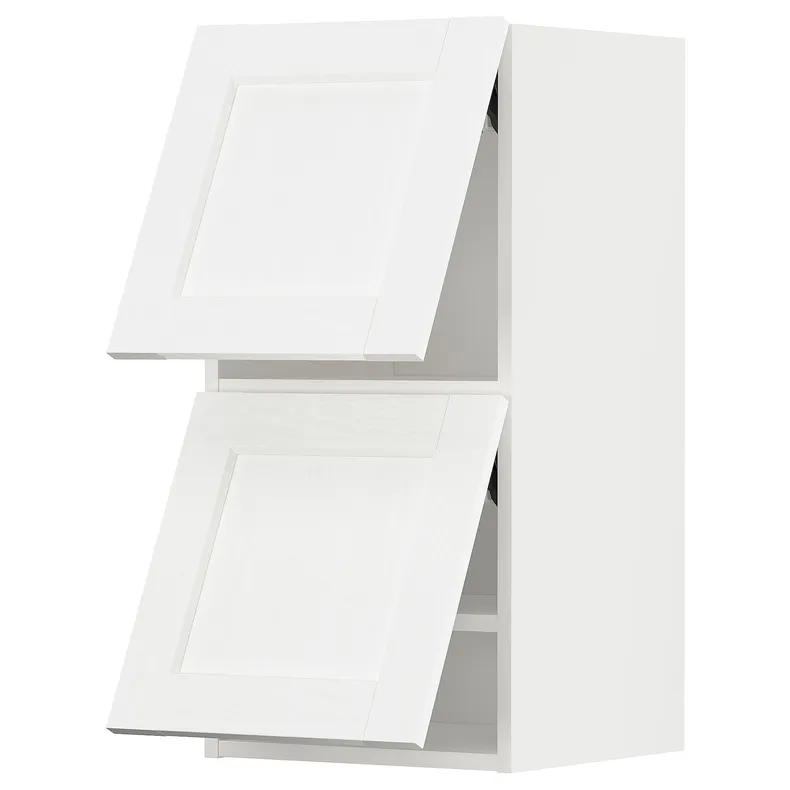 IKEA METOD МЕТОД, настінна шафа, горизонт, 2 дверцят, білий Енкопінг / білий імітація дерева, 40x80 см 294.734.52 фото №1