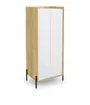 Шкаф HALMAR MOBIUS 2D 78x60 см, корпус : натуральный гикори, фасады - альпийский белый фото