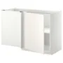 IKEA METOD МЕТОД, угловой напольный шкаф с полкой, белый / белый, 128x68 см 794.589.01 фото