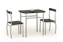 Столовий комплект HALMAR LANCE стіл + 2 стільці 82x50 см, венге фото thumb №1