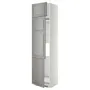 IKEA METOD МЕТОД, высокий шкаф д / холод / мороз / 3 дверцы, белый / бодбинский серый, 60x60x240 см 394.689.78 фото