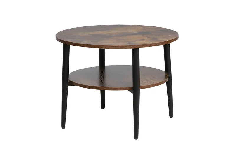 Журнальний стіл SIGNAL ELLA A коричневий рустикальний / чорний 80х45 см фото №4