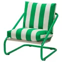 IKEA ÖNNESTAD ЕННЕСТАД, крісло, Радбин білий / зелений 095.544.68 фото thumb №1