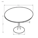 Кухонний стіл HALMAR OLMO 90x90 см, горіх / чорний фото thumb №9