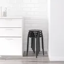 IKEA MELLTORP МЕЛЬТОРП / MARIUS МАРІУС, стіл+2 табурети, білий/чорний, 75 см 990.117.64 фото thumb №4