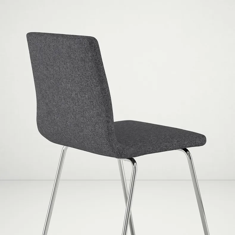 IKEA LILLÅNÄS ЛІЛЛОНЕС, барний стілець, хромований / ГУННАРЕД темно-сірий, 63 см 905.347.91 фото №5