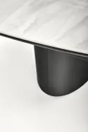 Кухонный стол HALMAR OSMAN 160-220x90 см, белый мрамор / черный фото thumb №9