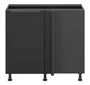 BRW Sole L6 правый угловой кухонный шкаф черный матовый встраивается в угол 110x82 см, черный/черный матовый FM_DNW_110/82/65_P/B-CA/CAM фото