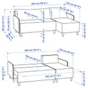 IKEA BRUKSVARA БРУКСВЭРА, 3-местный диван-кровать с козеткой, с шезлонгом серый 805.759.04 фото thumb №10