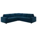 IKEA VIMLE ВІМЛЕ, кутовий диван, 4-місний, з широкими підлокітниками/Djuparp темно-зелено-синій 694.367.78 фото thumb №1