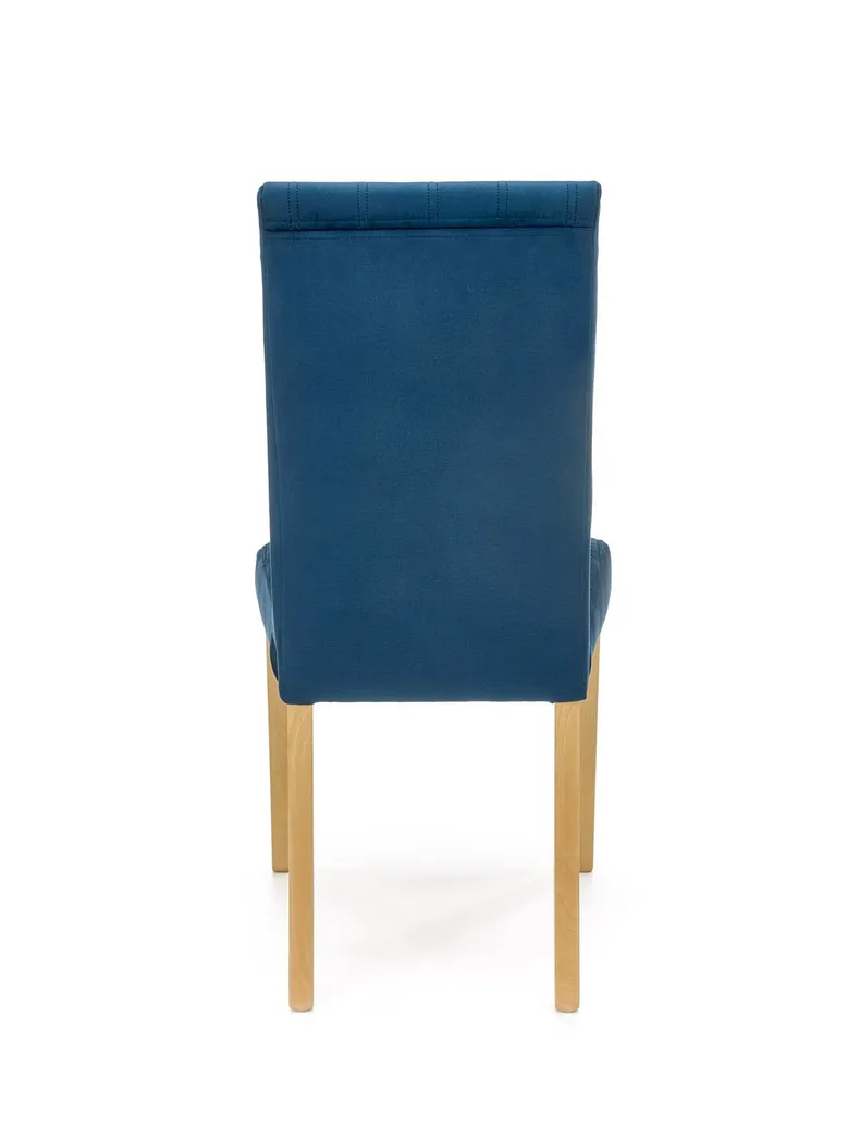Кухонный стул HALMAR DIEGO 3 стеганые полосы, дуб медовый/темно-синий фото №9