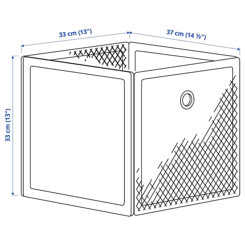 IKEA DRÖNJÖNS ДРЕНЙЕНС, коробка для зберігання, білий, 33x37x33 см фото №5