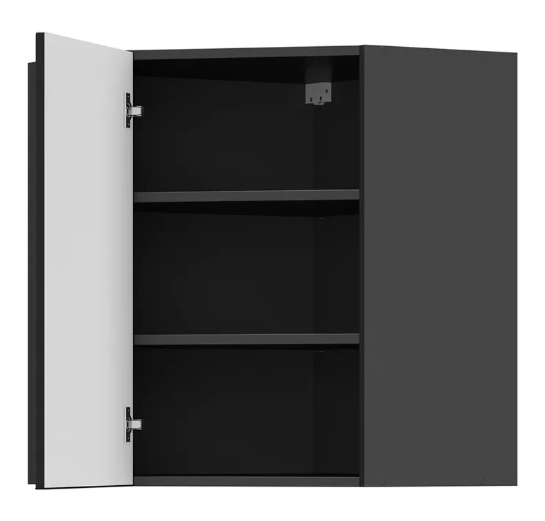 BRW Угловой левый кухонный шкаф Sole L6 60 см черный матовый, черный/черный матовый FM_GNWU_60/72_L-CA/CAM фото №3