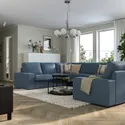 IKEA KIVIK КИВИК, 7-местный п-образный диван, Окрашенный в синий цвет 395.276.90 фото thumb №2